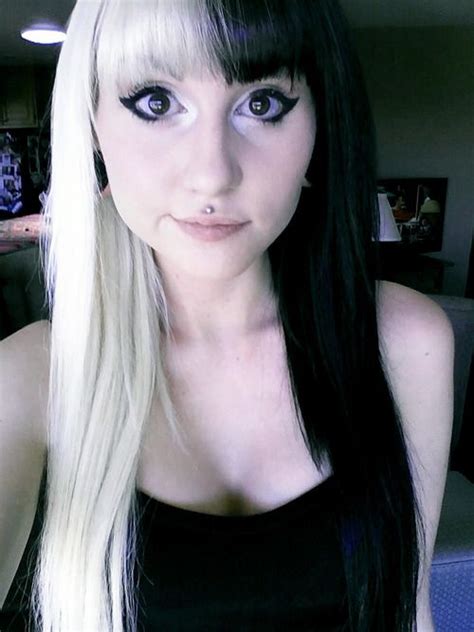 I look like a white girl, but i don't feel like one. Black and white hair | Half dyed hair, Split dyed hair ...