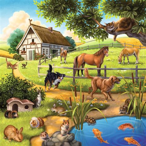 Forest Zoo And Pets 3 X 49 Pc Ravensburger Jigsaw Puzzle