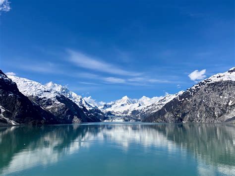 Oc Alaska Glaciers And Mountains At John Hopkins Inlet In Glacier Bay