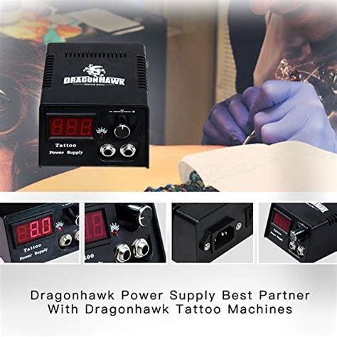 Dragonhawk Complete Tattoo Kit 2pcs Coil Tattoo Machine Tattoo Guns Co