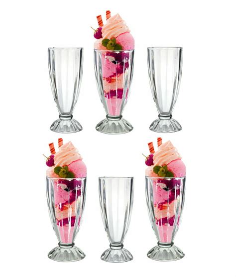 Milkshake Glasses Dessert Sundae Ice Cream Soda Glass Tall American
