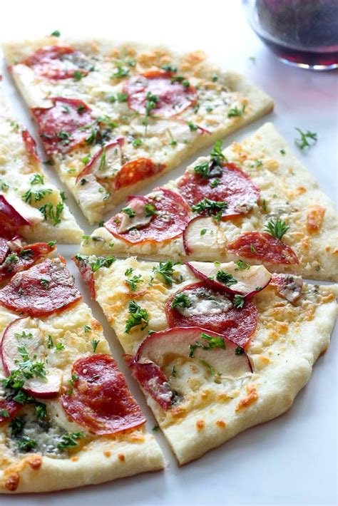 Italian Salami Apple And Blue Cheese Pizza A Gourmet Recipe