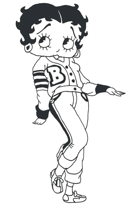 Målarbild Cool Betty Boop Skiv Ut Gratis På