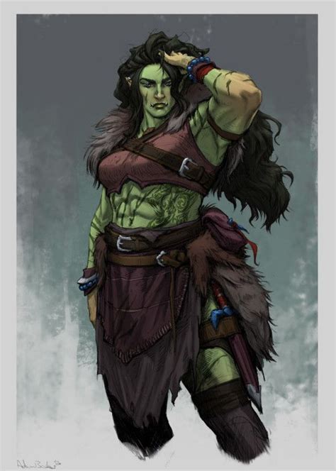 Orc Girls Female Orc Character Art Dungeons And Dragons Characters