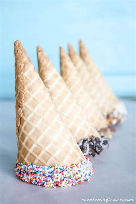 Hand Dipped Ice Cream Cones Createcraftlove Dipped Ice Cream