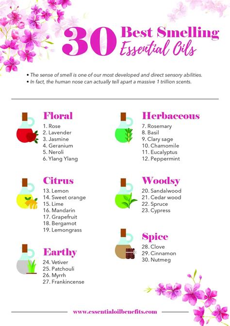 The Ultimate List Of Best Smelling Essential Oils Essential Oil Benefits Best Smelling