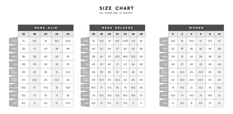 Men S Dress Shirt Size Chart References PrestaStyle
