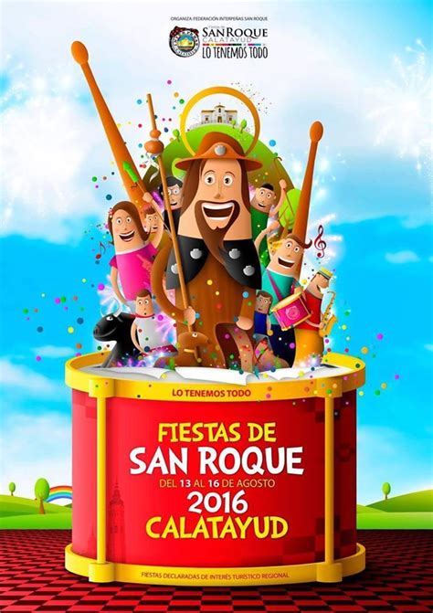 Cartel San Roque Calatayud 2016 1º Finalista Titulo A Todo Color San