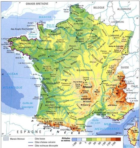 La Géographie De La France Géographie France Carte De France