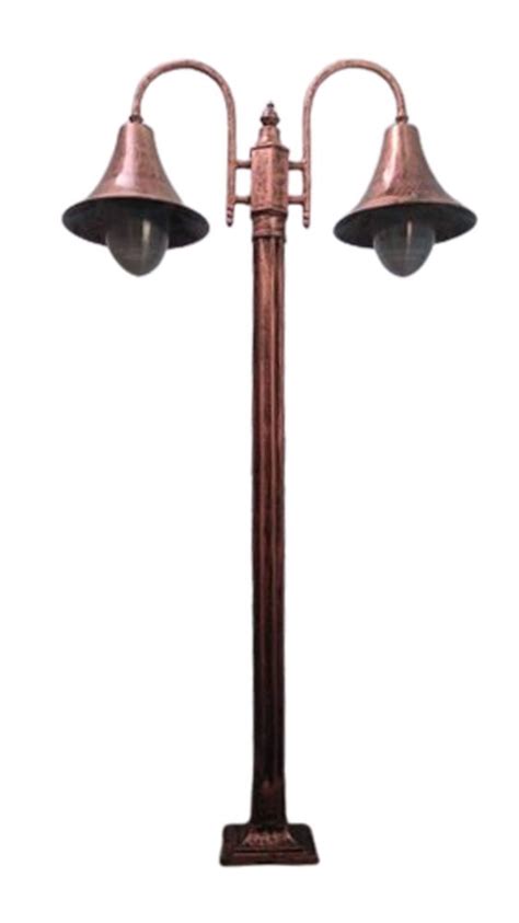 Dual Arm Cool White Mild Steel Double Arm Street Light Pole For