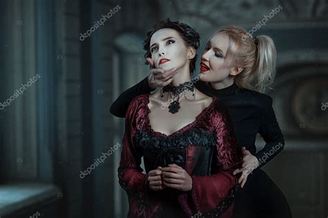 Woman Vampire Bites — Stock Photo © Kladyk 99296614