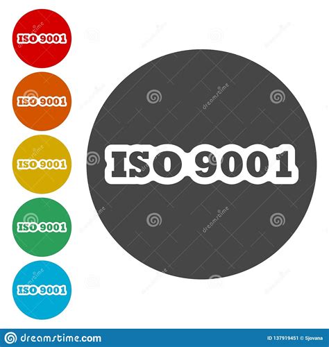 Iso 9001 Certified Sign Icon Stock Vector Illustration Of Guarantee