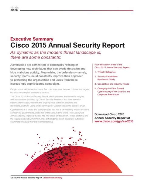 2015 Annual Security Report Executive Summary