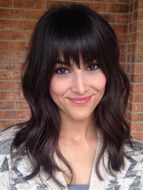 All your need to do is put the top half of. Awesome full fringe hairstyle ideas for medium hair 22 ...