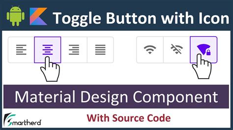 How To Create Toggle Buttons With Icon Only Android Studio Tutorial Kotlin Youtube