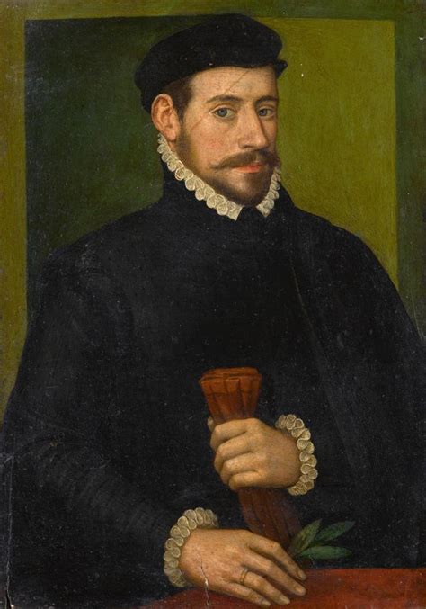 French School Late 16th Century Portrait Of A Man Half L