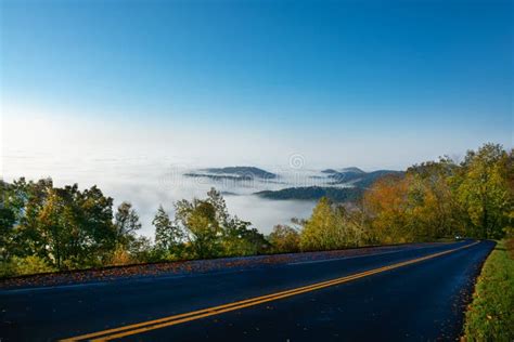 Road Winding Through Blue Ridge Mountains Stock Photo Image Of