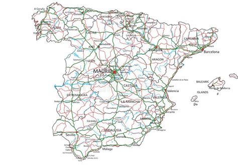 Bar Entrada Impuro Road Map Of Spain Hogar Rama Gusano