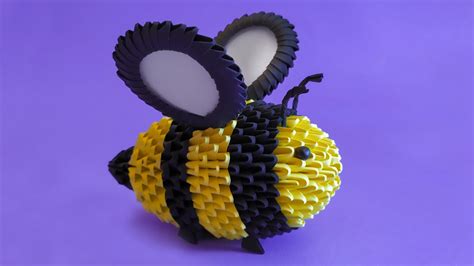 How To Make A 3d Origami Honey Bee Youtube