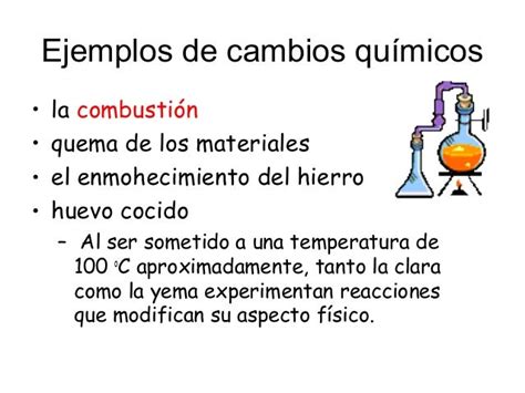 20 Ejemplos De Cambios Quimicos De La Materia Material Colección