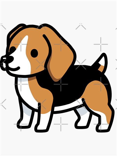 Beagle Sticker For Sale By Littlemandyart Redbubble