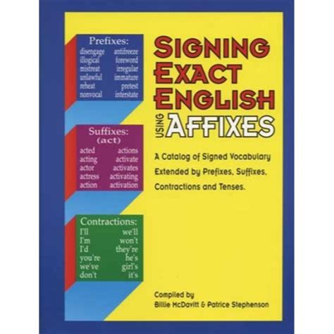 Signing Exact English Using Affixes 9780916708344
