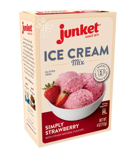 Simply Strawberry Ice Cream Mix Case Of 12 Junket Desserts