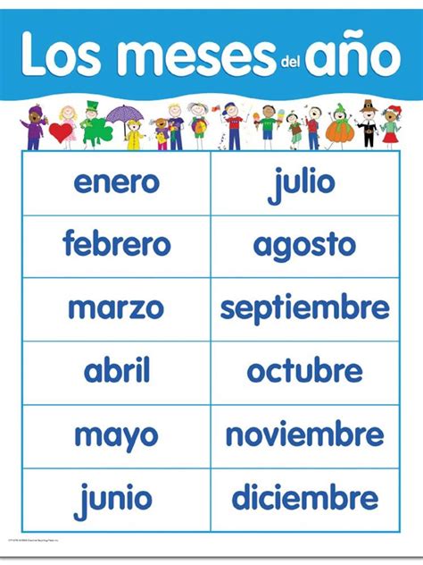 Printable Spanish Months Of The Year Free Printable Download