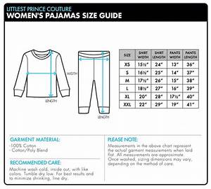 Size Chart Pajamas Littlest Prince