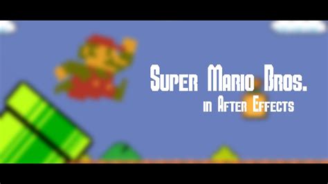 Super Mario Bros Inspired After Effects Project Youtube
