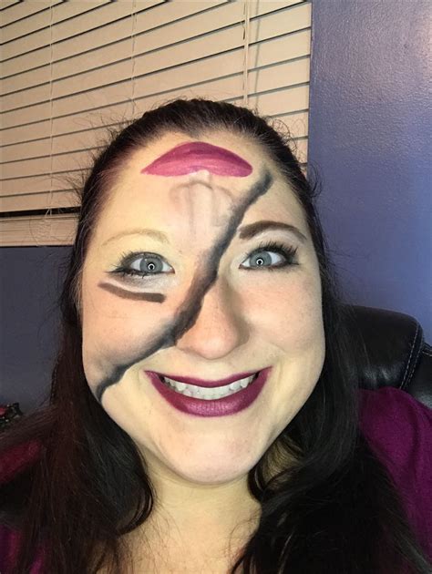 upside down face using only younique products face younique carnival