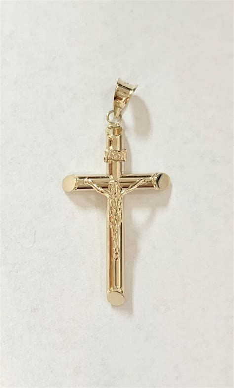 Fine Necklaces Pendants K White Gold Jesus Crucifix Cross Religious