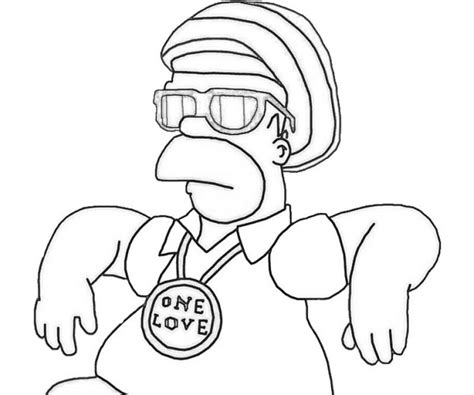 Big fan of the simpsons? Coloriage Homer Simpson comique à décorer