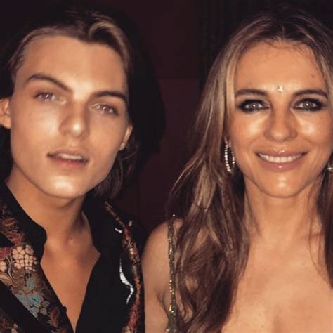 Liz hurley's son damian looks just like his mother in new ad campaign. Liz Hurley Son / Twinning Liz Hurley Wishes Spitting Image ...