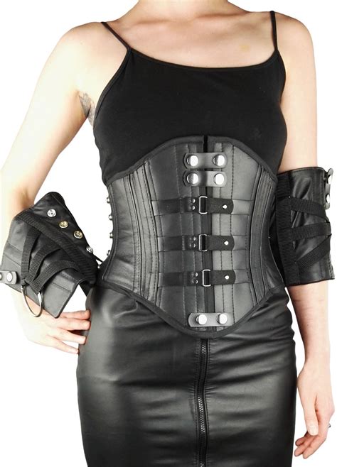 steel boned corset with bondage armbinders etsy