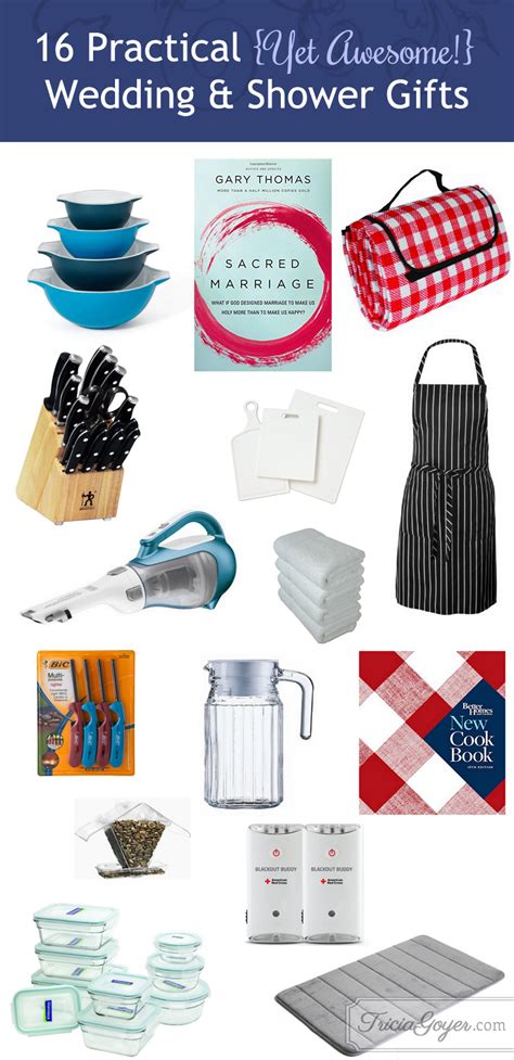 The big day is almost here. 16 Practical {Yet Awesome!} Wedding & Shower Gifts