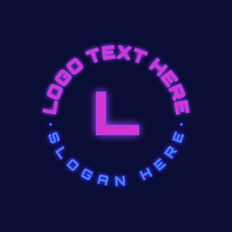 Neon Cyber Letter Logo Brandcrowd Logo Maker Brandcrowd Brandcrowd