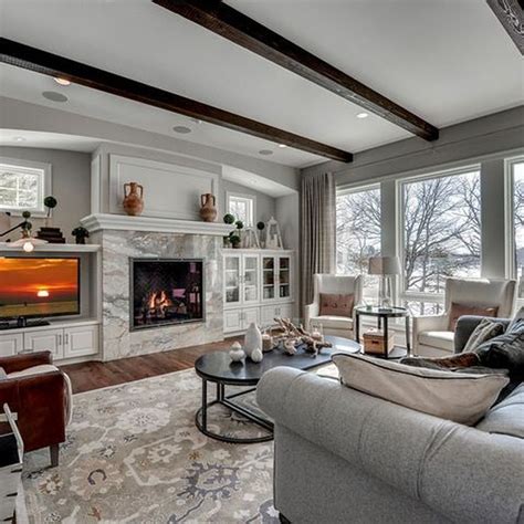wonderful living room ideas  fireplace design farm house living