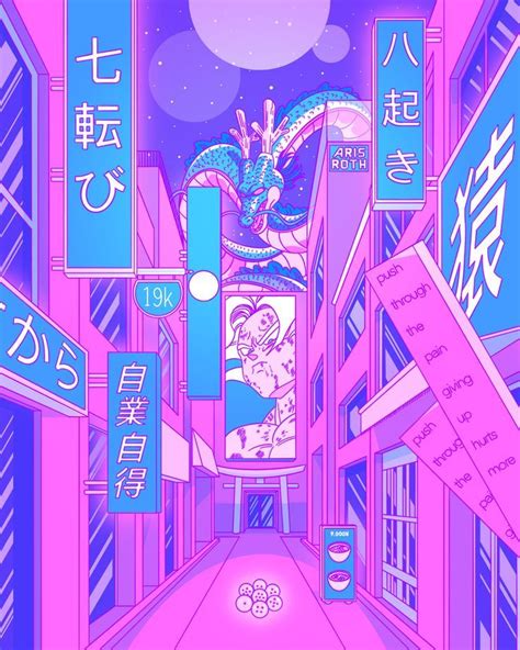 Aesthetic Anime Wallpaper Night Time City Rooftops At Night Desktop