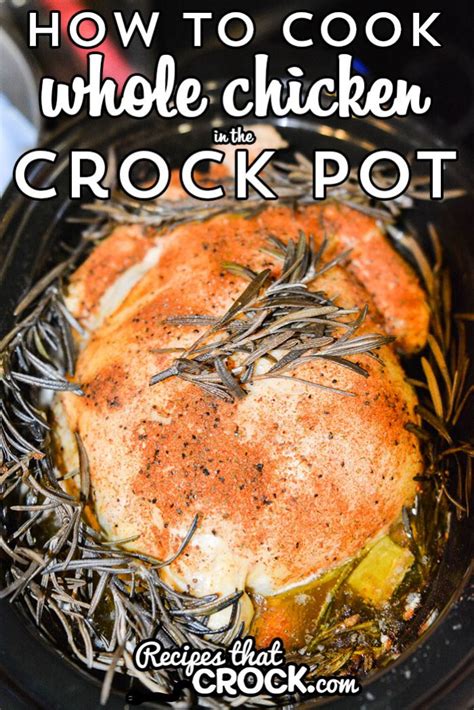 Stuffing can easily tack on an extra 30 minutes to the overall cooking time because boneless thighs will take 20 to 30 minutes to cook at 350f (dependent on size). How To Cook Whole Chicken in the Crock Pot - Recipes That ...