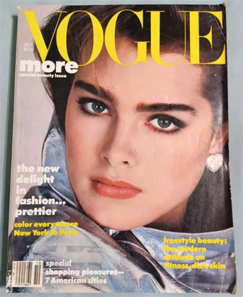 Vogue Magazine October 1984 Us Edition Brooke Shields Excellent See