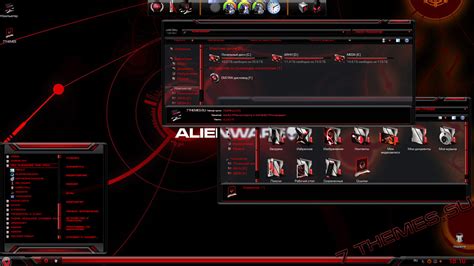 Пакет оформления Red Alienware Skin Pack для Windows 7