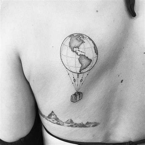 earth tattoo black and white