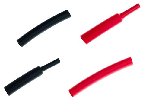 Heat Shrink Tubing Sleeving 6mm High Temperature 2 X 1m 1 Red 1 Black