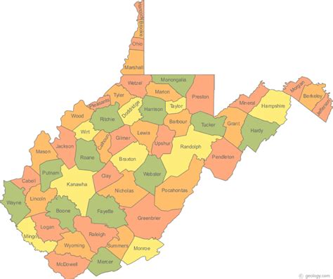 All West Virginia Cities Map