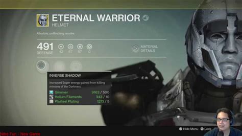 Destiny Eternal Warrior New How Exotic Titan Helmet Youtube