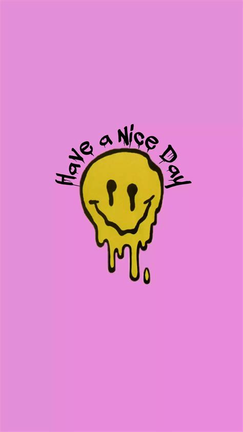 A Pink Background With An Image Of A Smiley Face And The Words I Dont Have