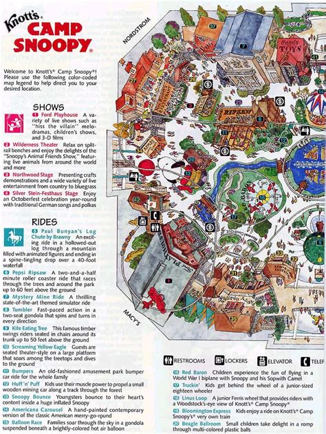 Knott S Camp Snoopy Map And Brochure 1992 2023