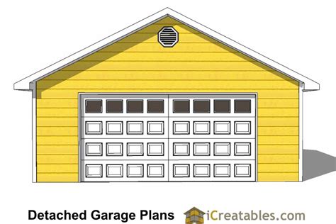 24x24 Garage Plans 2 Car Garage Plans