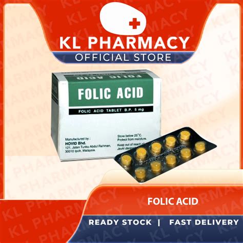 Hovid Folic Acid 5mg Tablet 10x10s Shopee Malaysia